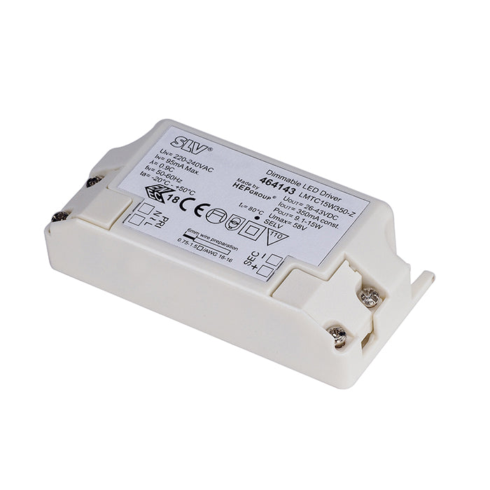 LED DRIVER, 15W, 500mA, incl. strain-relief, dimmable