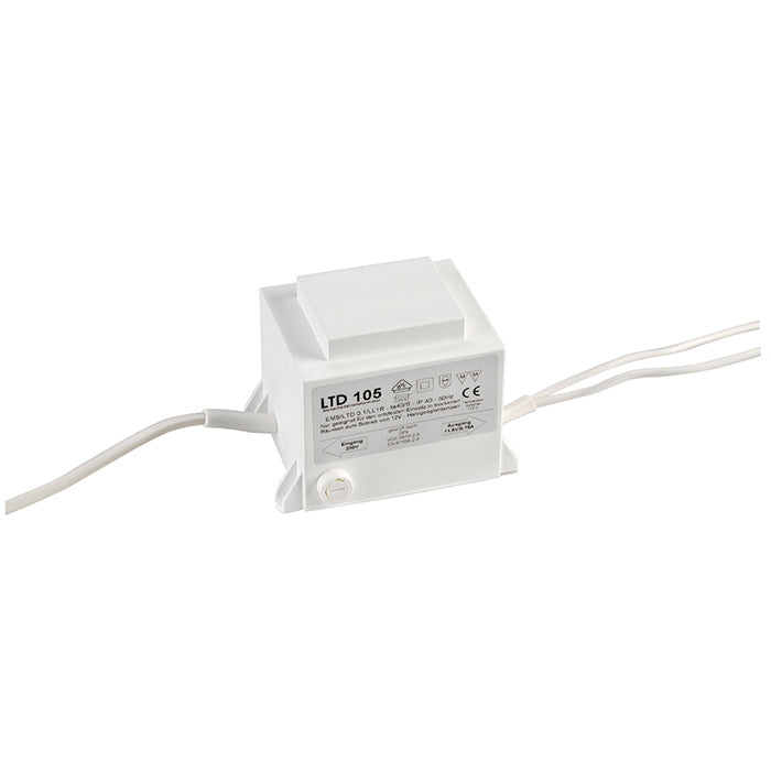 Toroidal Transformer 105VA, 12V, incl. Primary Fuse